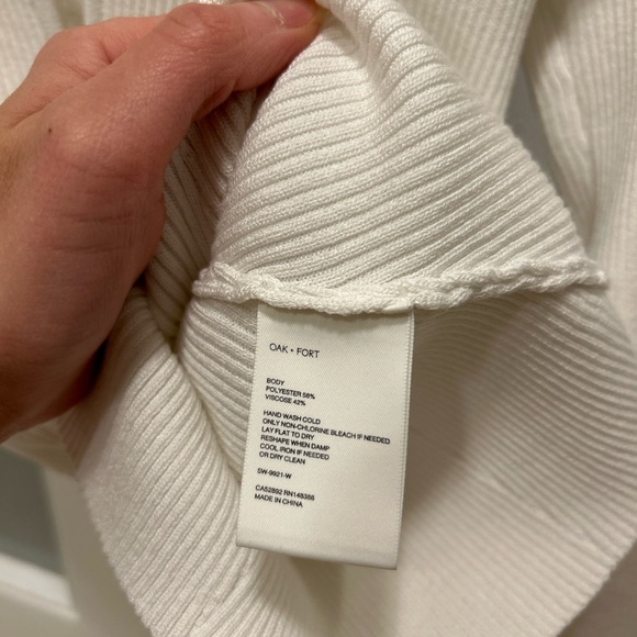 Oak + Fort White Ribbed Sweater - Picture 3 of 4